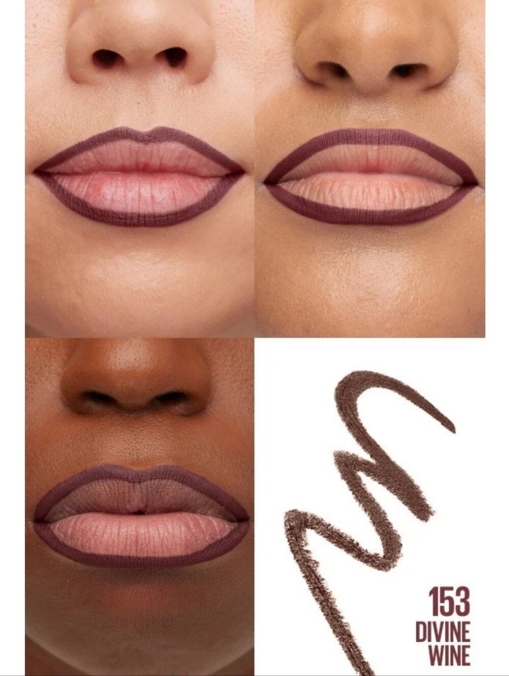 ⭐4/$15 Maybelline Color Sensational Shaping Lip Liner Divine Wine